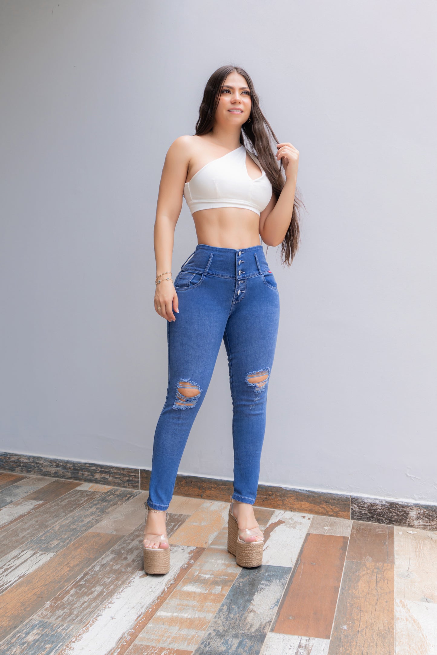 JEANS  SKINNY CONTROL ABDOMEN K4256♥️ENVIO GRATIS ♥️