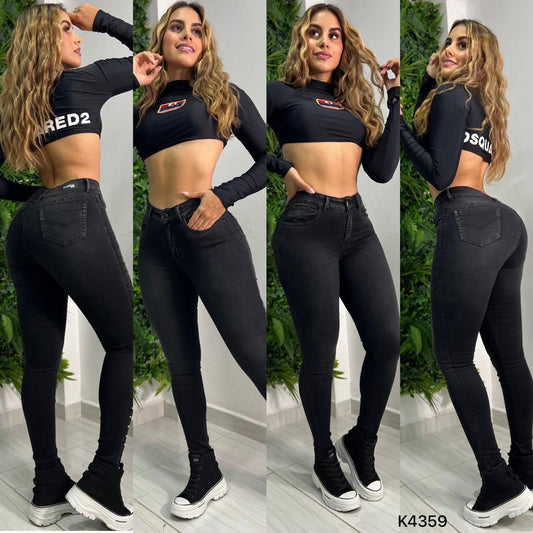 JEANS SKINNY GRIS K4359 ♥️ENVIO GRATIS ♥️