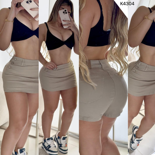 FALDA SHORT DRILL STRECH K4304 ❤ENVIO GRATIS ❤