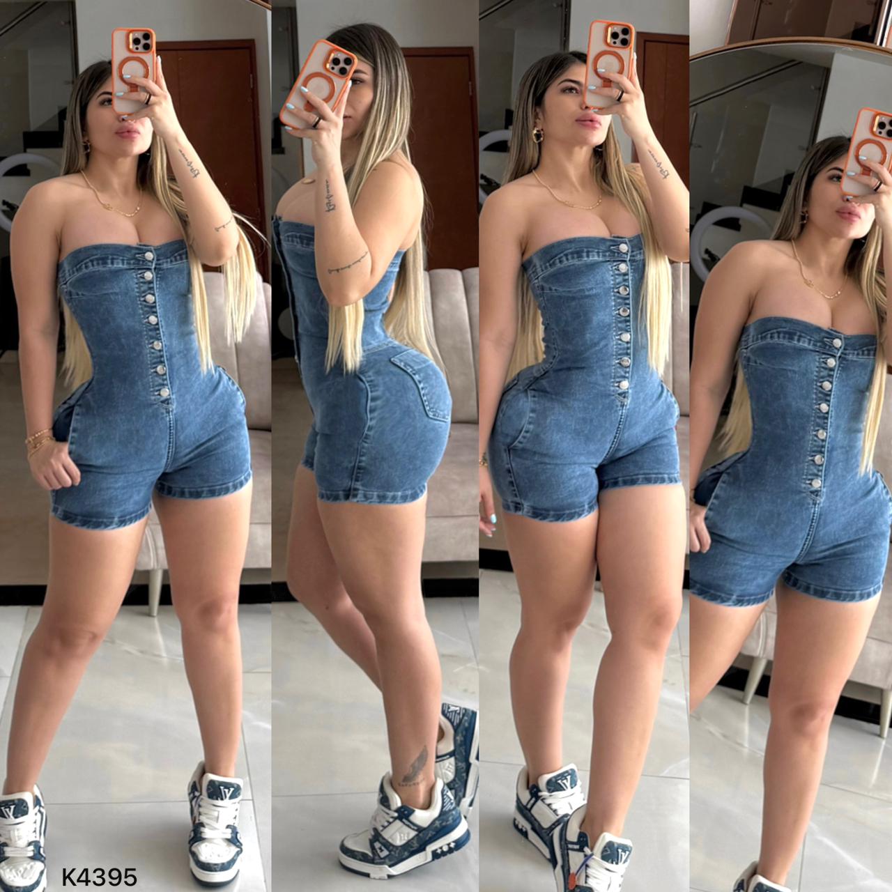 ENTERIZO STRAPLE TELA STRECH K4395♥️ENVIO GRATIS ♥️