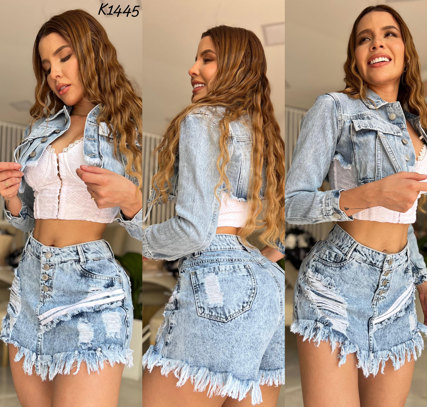 FALDA SHORT RÍGIDA K1445🌸 ♥️ENVIO GRATIS ♥️