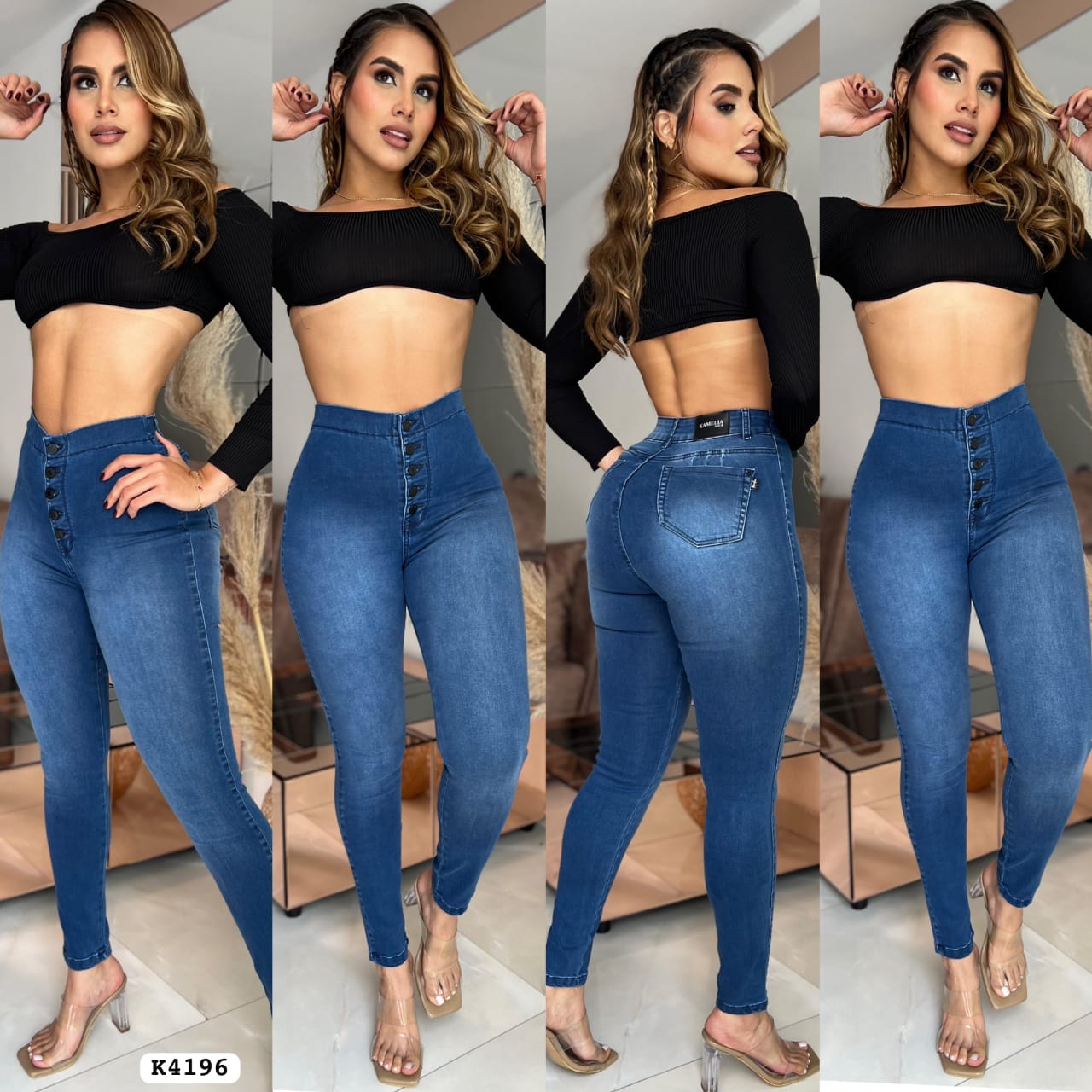 JEANS SKINNY K4196♥️ENVIO GRATIS ♥️