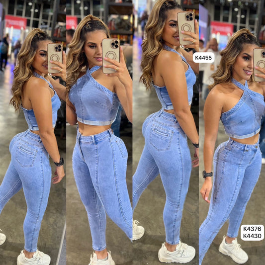 SET DE TOP K4455 Y JEANS K4430 ♥️ENVIO GRATIS ♥️