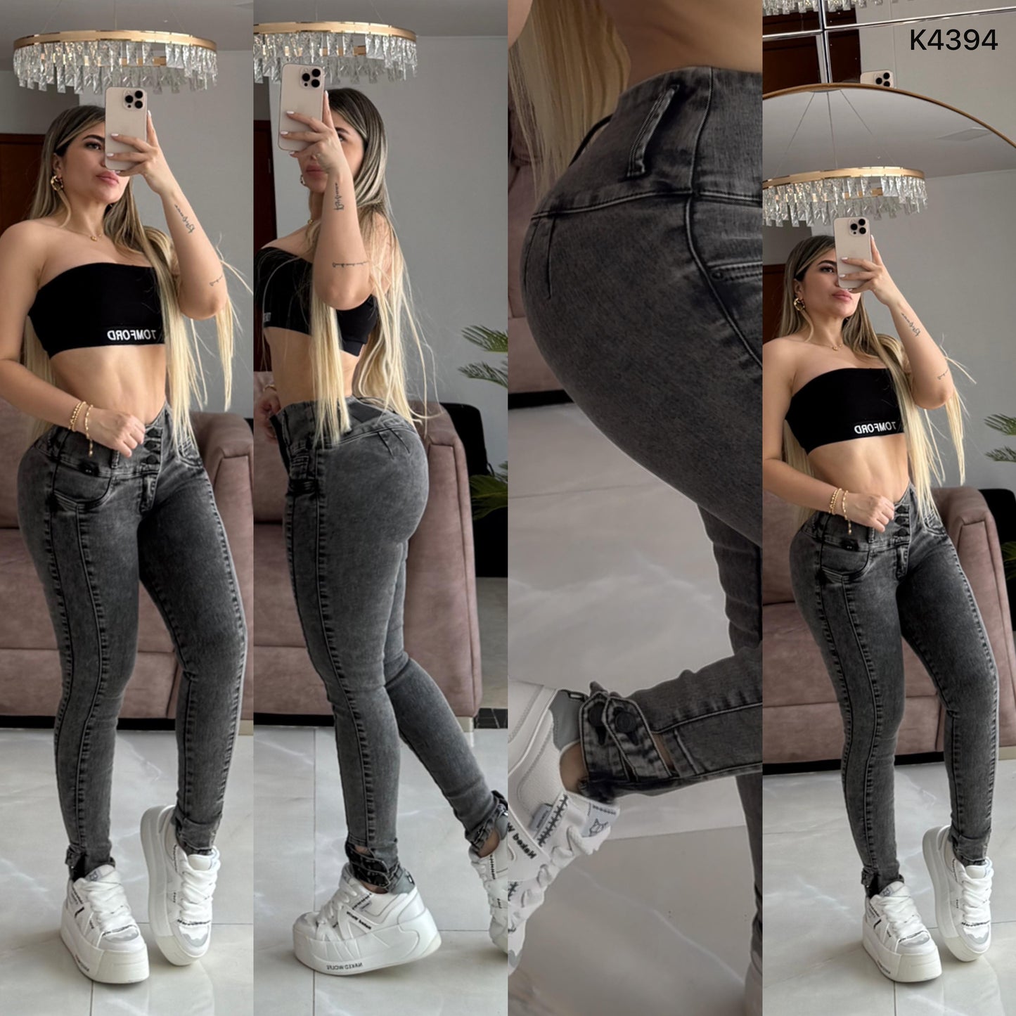 JEANS SKINNY CONTROL ABDOMEN REF K4394 ♥️ENVIO GRATIS ♥️