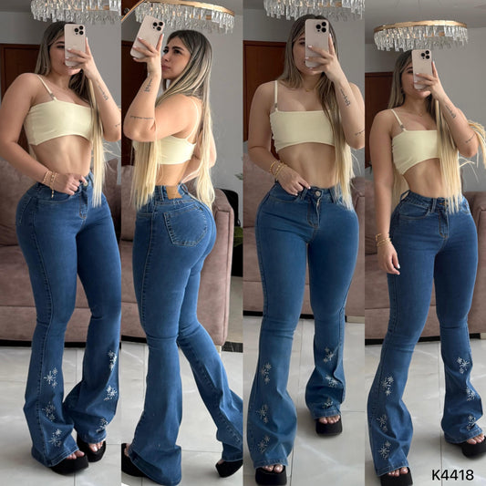 BOTA CAMPANA STRECH CON PEDRERIA K4418 ❤ENVIO GRATIS ❤