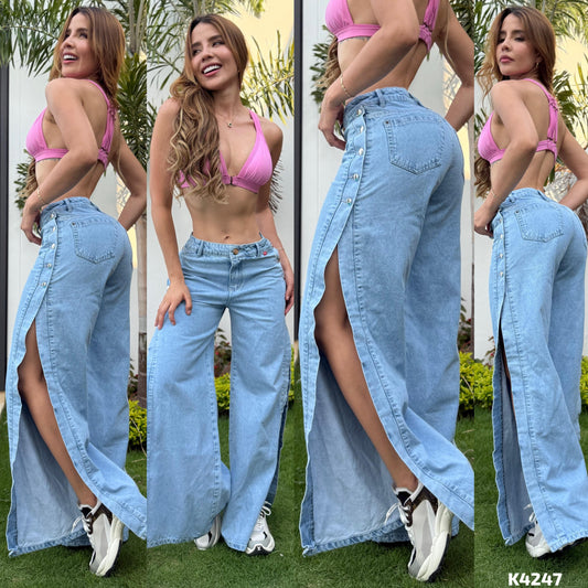 PANTALÓN MOM FLAT  EN TENDENCIA K4247♥️ENVIO GRATIS ♥️