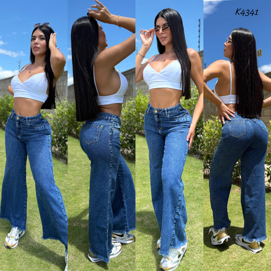 PANTALÓN MOM FLAT EN TENDENCIA K4341 ♥️ENVIO GRATIS ♥️