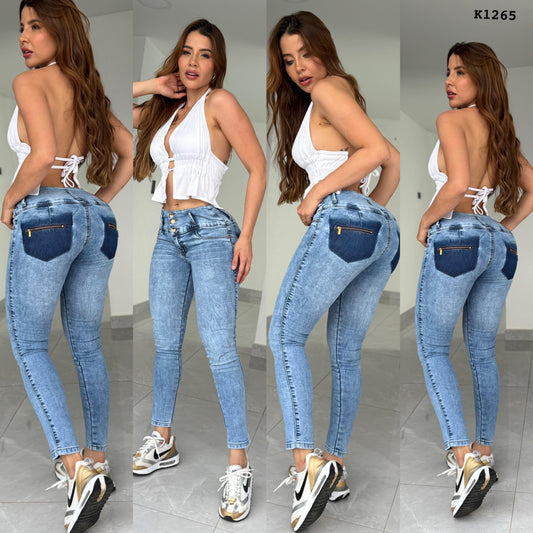 JEANS SKINNY TELA STRECH K1265 ♥️ENVIO GRATIS ♥️