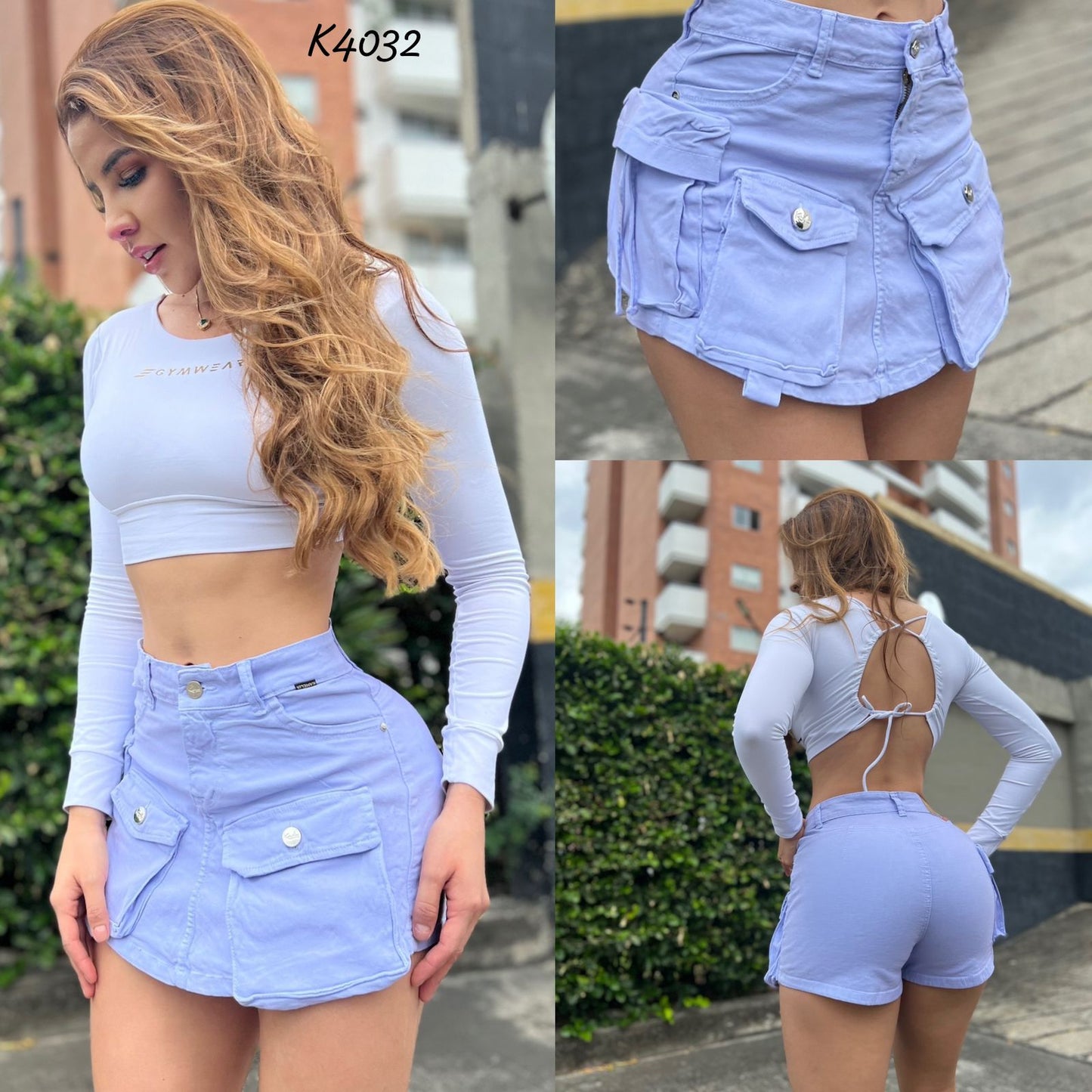 FALDA SHORT LILA REF K4032 ♥️ENVIO GRATIS ♥️