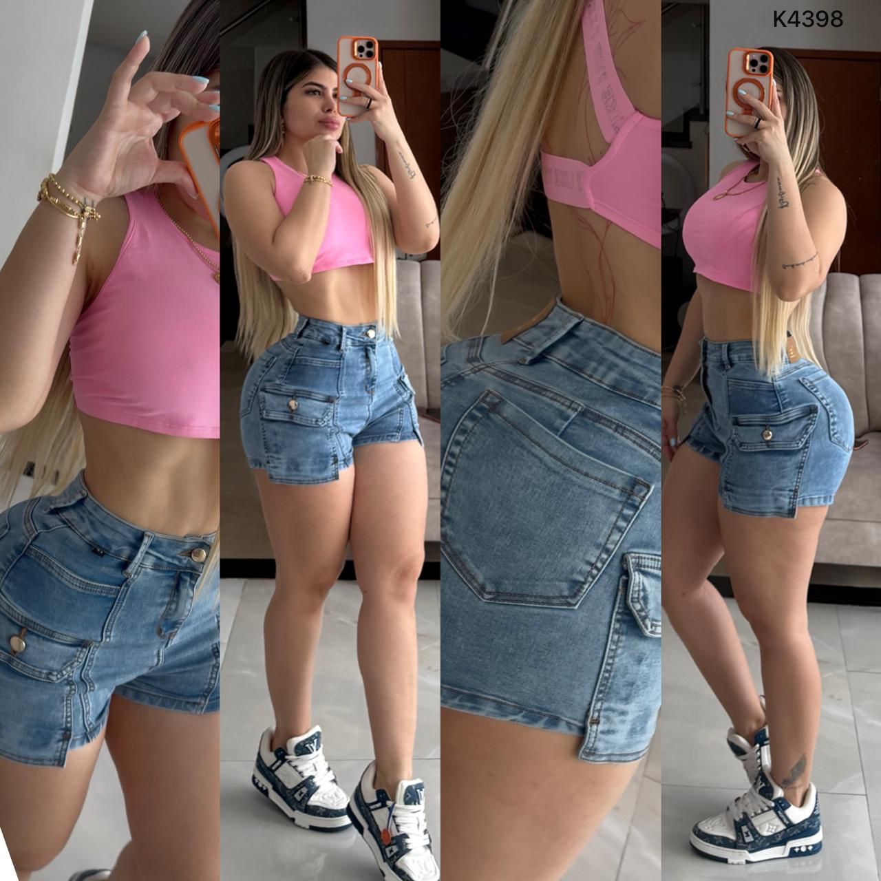 SHORT K4398 TELA STRECH ♥️ENVIO GRATIS ♥️