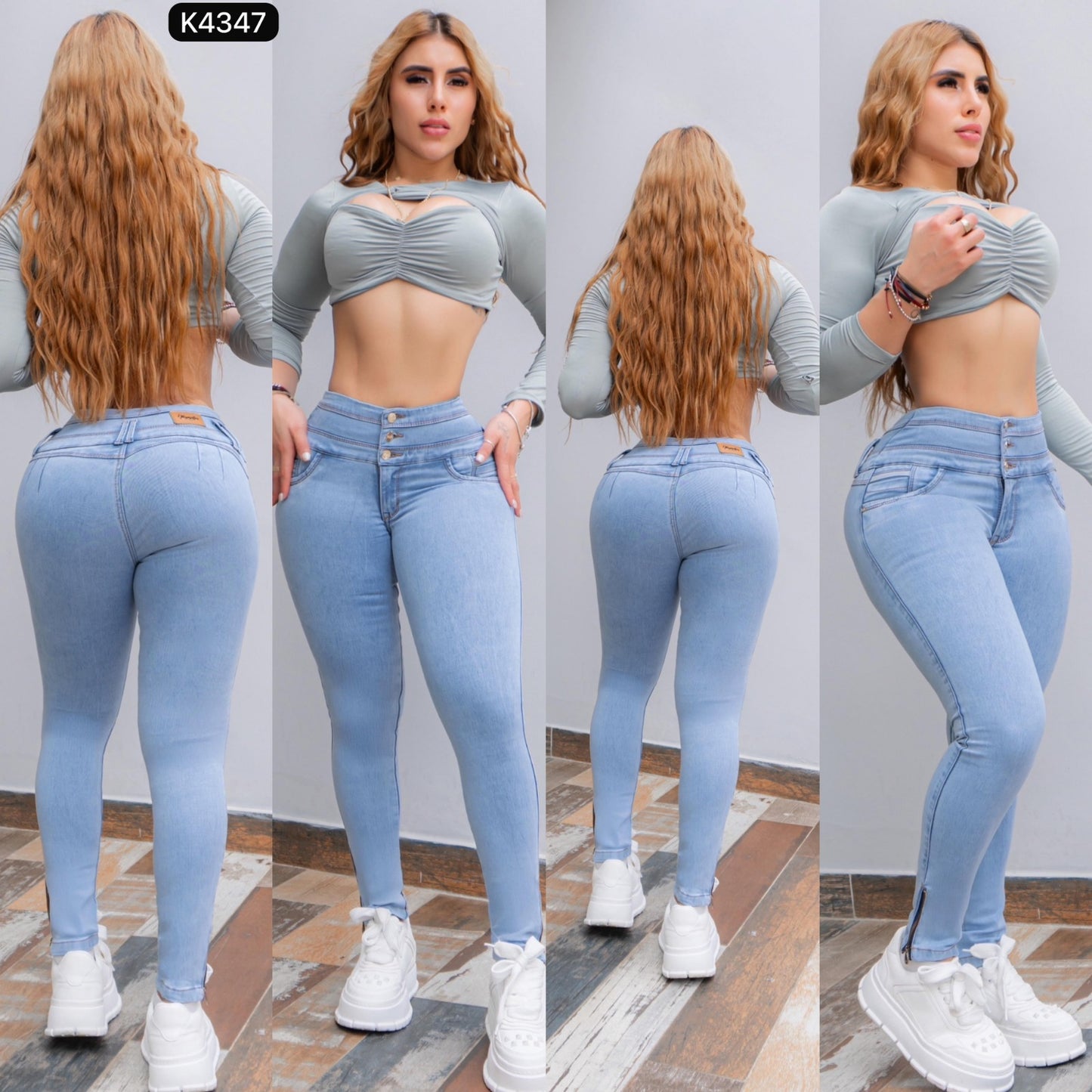 JEANS SKINNY CONTROL ABDOMEN REF K4347 ♥️ENVIO GRATIS ♥️